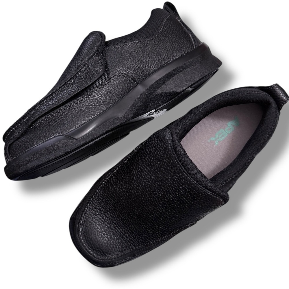 Apex Men's B5000M Biomechanical Classic Moc Dress Walking Shoes Black Sz 9 Wide